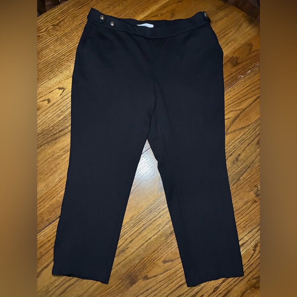 Haver &‎ Blair London Womens Black Pull On Straight Leg Dress Pants Size Medium